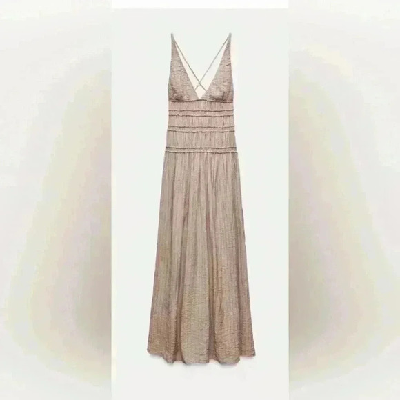 Zara Textured Midi Dress (small fits like medium) - Picture 4 of 5